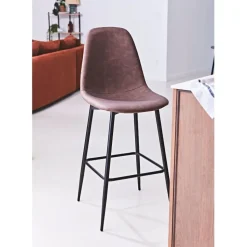 Fabrique de Styles Tabourets Et Chaises De Bar*Chaise de bar effet cuir H70cm - Amber