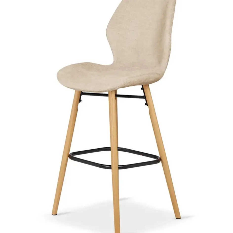 Fabrique de Styles Tabourets Et Chaises De Bar*Chaise de bar en tissu soft touch h65cm - Keri