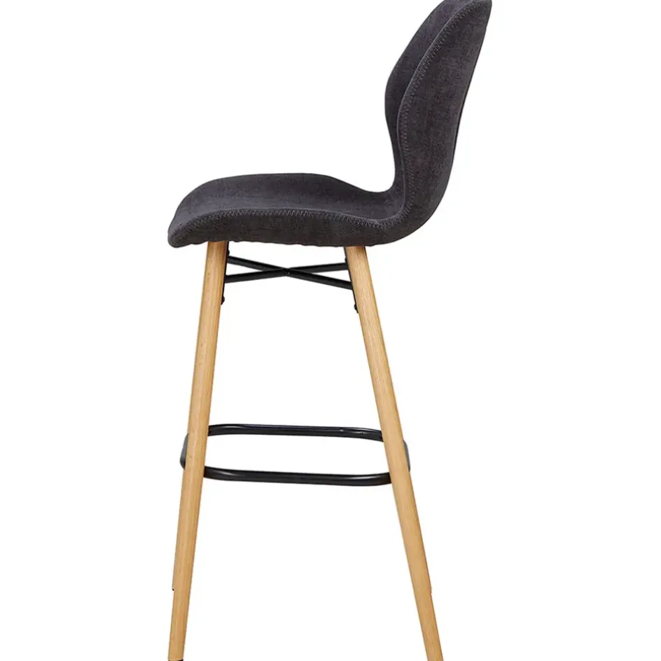 Fabrique de Styles Tabourets Et Chaises De Bar*Chaise de bar en tissu soft touch h65cm - Keri