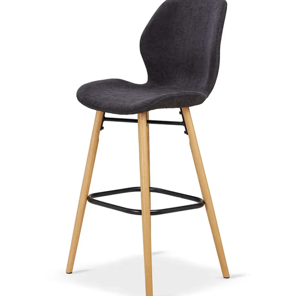 Fabrique de Styles Tabourets Et Chaises De Bar*Chaise de bar en tissu soft touch h65cm - Keri