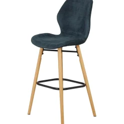 Fabrique de Styles Tabourets Et Chaises De Bar*Chaise de bar en tissu soft touch foncé h65cm - Keri