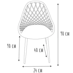 Enfant Fabrique de Styles Chaises, Fauteuils|Jardin*Chaise de jardin en plastique gris - Malaga