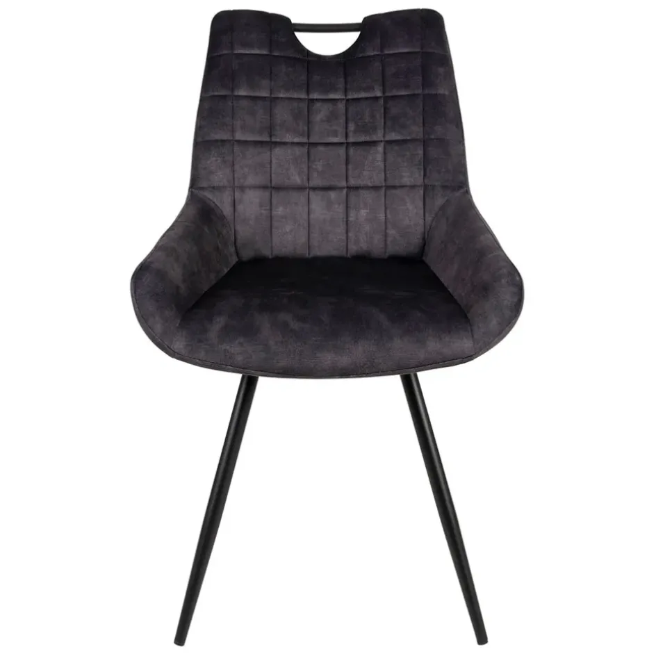 Fabrique de Styles Chaises*Chaise de salle à manger en velours - dana