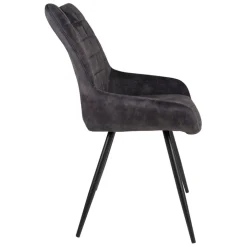 Fabrique de Styles Chaises*Chaise de salle à manger en velours - dana