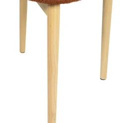 Fabrique de Styles Chaises*Chaise de salle à manger en tissu et hévéa - Elsy