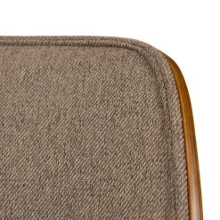 Fabrique de Styles Chaises*Chaise de salle à manger en tissu et noyer - Atlanta