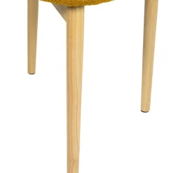 Fabrique de Styles Chaises*Chaise de salle à manger en tissu et hévéa - Elsy