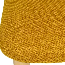 Fabrique de Styles Chaises*Chaise de salle à manger en tissu et hévéa - Elsy