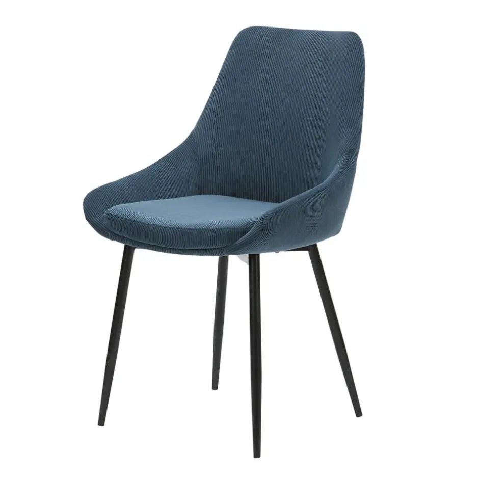 Fabrique de Styles Chaises*Chaise de salle à manger en velours côtelé - Ben