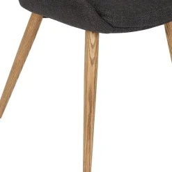 Fabrique de Styles Chaises*Chaise de salle à manger en tissu anthracite - Ben