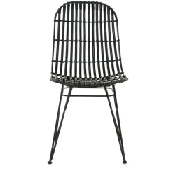 Fabrique de Styles Chaises*Chaise en rotin naturel et metal - KUBU