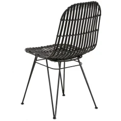 Fabrique de Styles Chaises*Chaise en rotin naturel et metal - KUBU