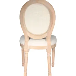 Fabrique de Styles Chaises*Chaise medaillon en bois d'hévea et cannage