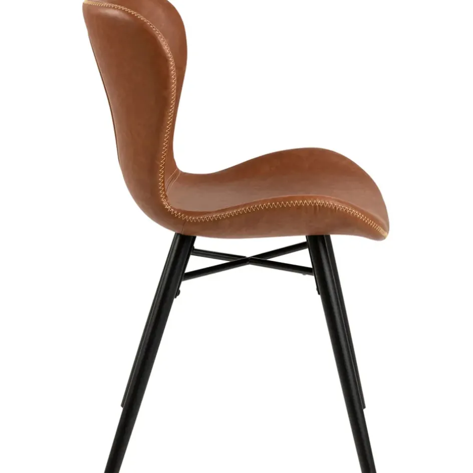 Fabrique de Styles Chaises*Chaise salle à manger aspect cuir rétro - Batla