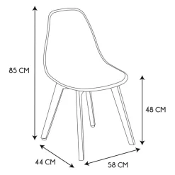 Fabrique de Styles Chaises*Chaise salle à manger effet cuir - Amber