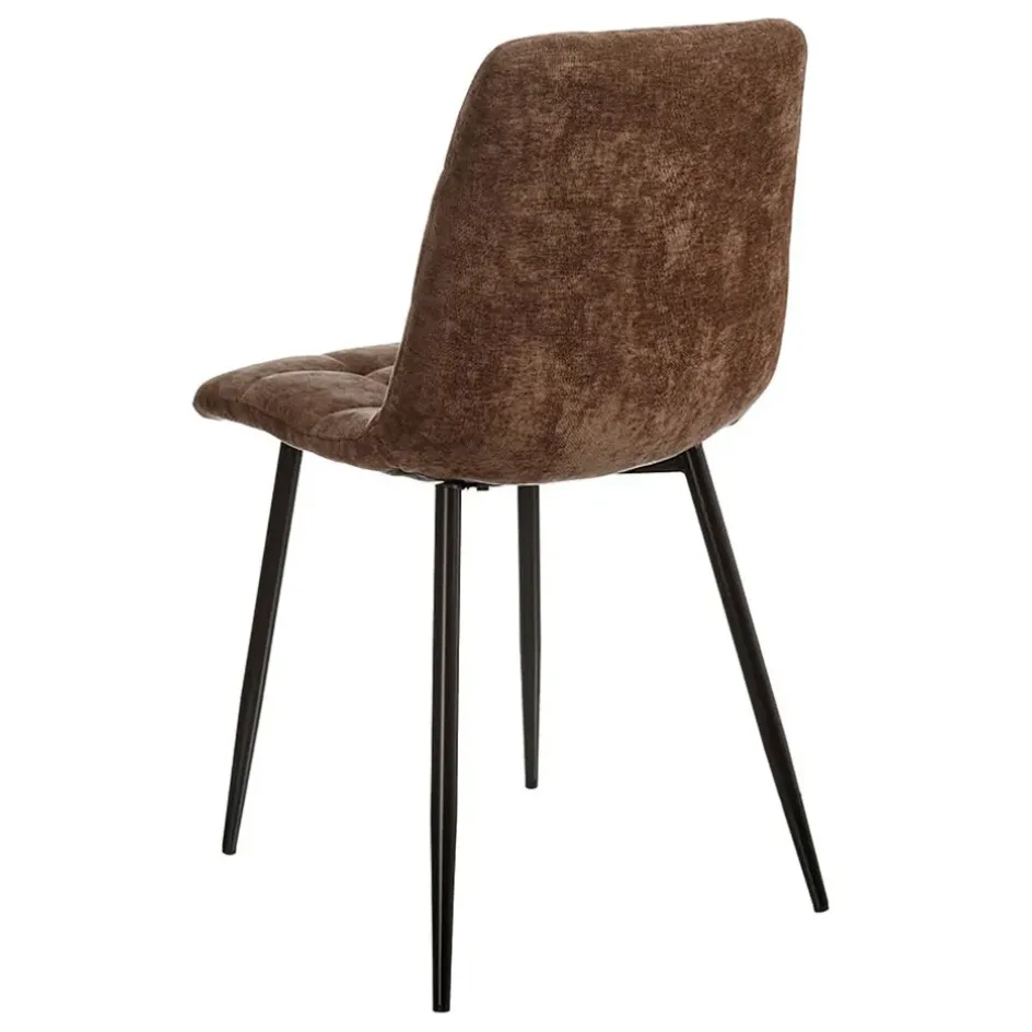 Fabrique de Styles Chaises*Chaise salle à manger en métal et tissu - Mony