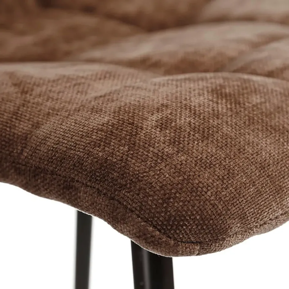 Fabrique de Styles Chaises*Chaise salle à manger en métal et tissu - Mony