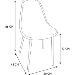 Fabrique de Styles Chaises*Chaise salle à manger en tissu - Leaf