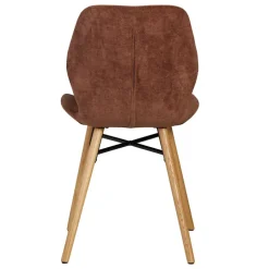 Fabrique de Styles Chaises*Chaise salle à manger en tissu soft touch acajou - Keri