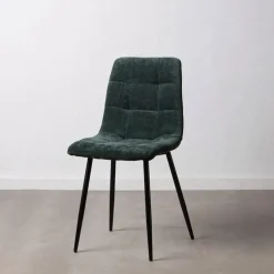 Fabrique de Styles Chaises*Chaise salle à manger en tissu vert - Mony