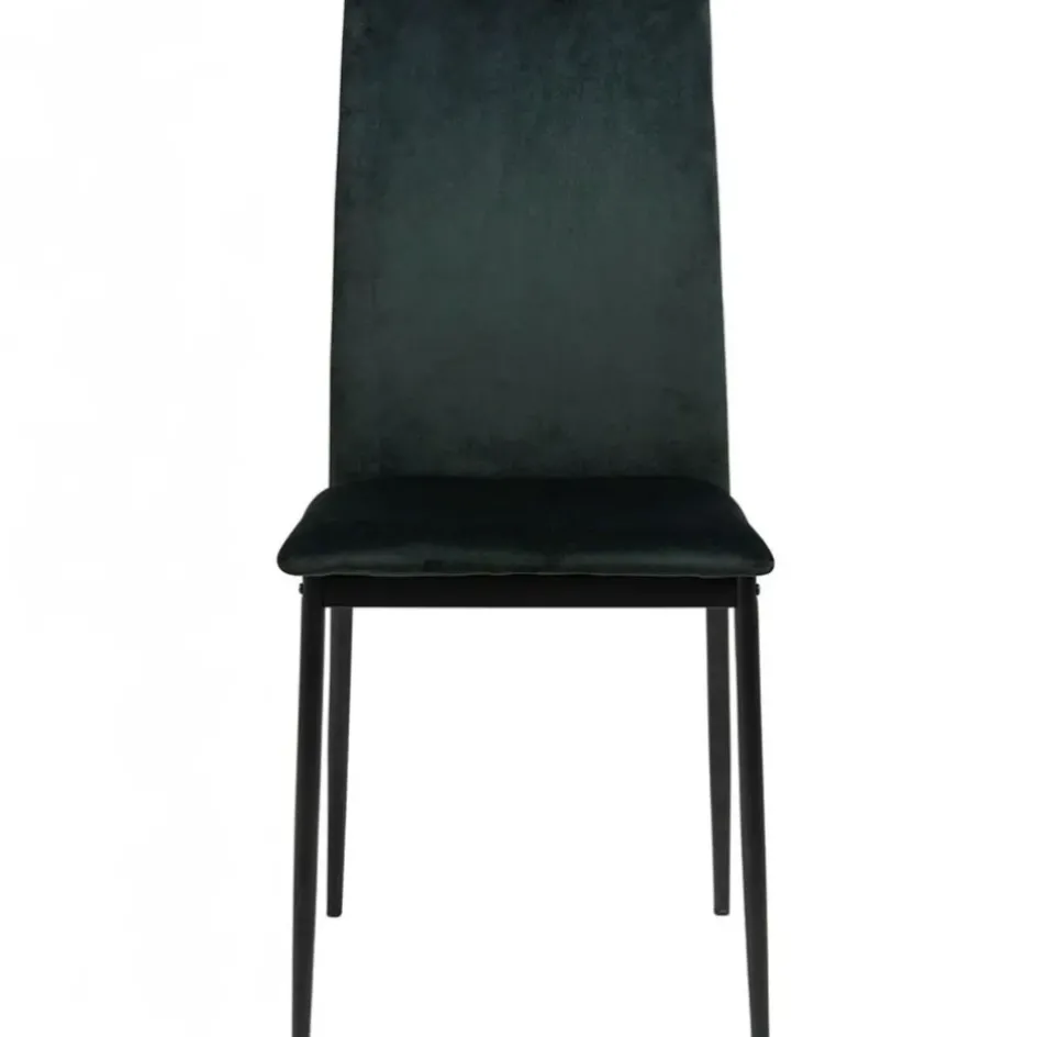 Fabrique de Styles Chaises*Chaise salle à manger en tissu vert fonce - Demia