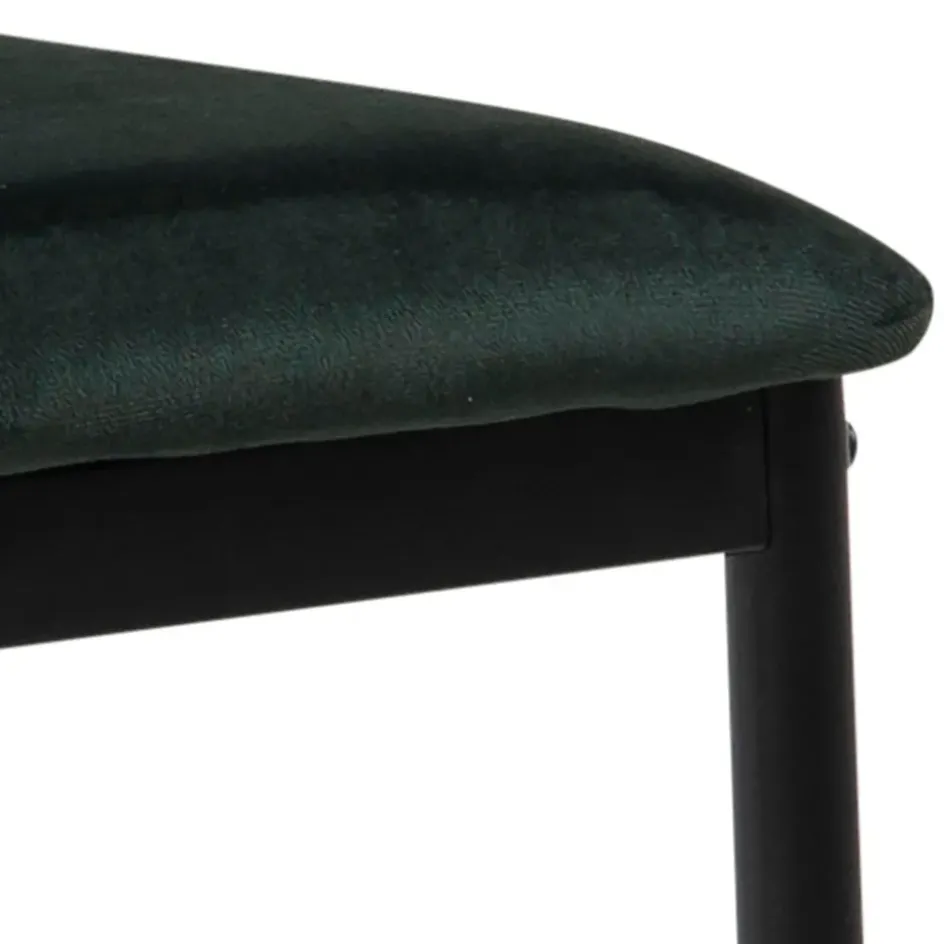 Fabrique de Styles Chaises*Chaise salle à manger en tissu vert fonce - Demia
