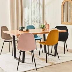 Fabrique de Styles Chaises*Chaise salle à manger en velours cotelé - Julia