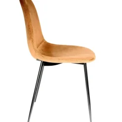 Fabrique de Styles Chaises*Chaise salle à manger en velours cotelé moutarde - Julia