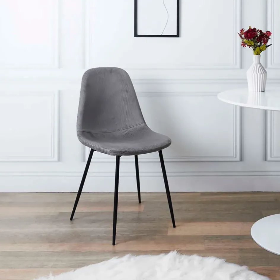 Fabrique de Styles Chaises*Chaise salle à manger en velours cotelé - Julia