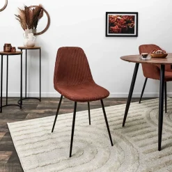Fabrique de Styles Chaises*Chaise salle à manger en velours côtelé - Scarlett
