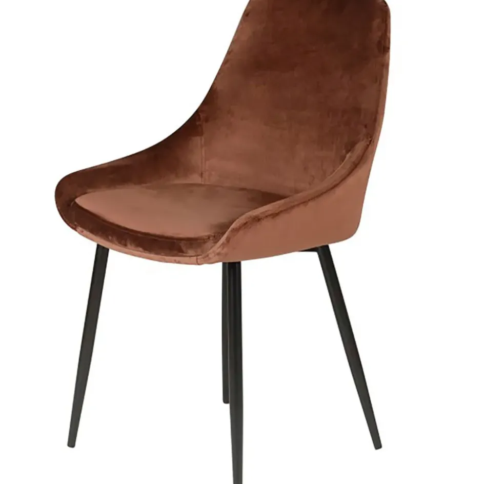 Fabrique de Styles Chaises*Chaise salle à manger en velours - Ben