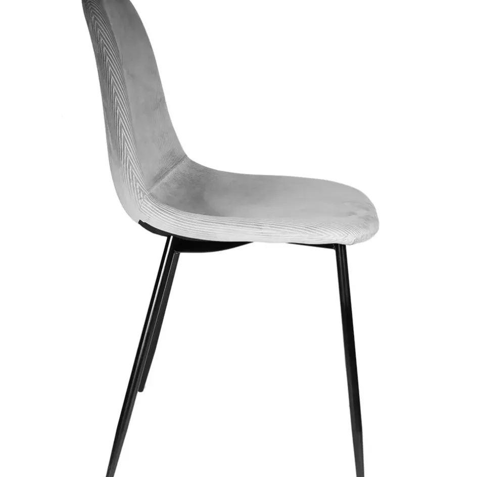 Fabrique de Styles Chaises*Chaise salle à manger en velours cotelé clair - Julia