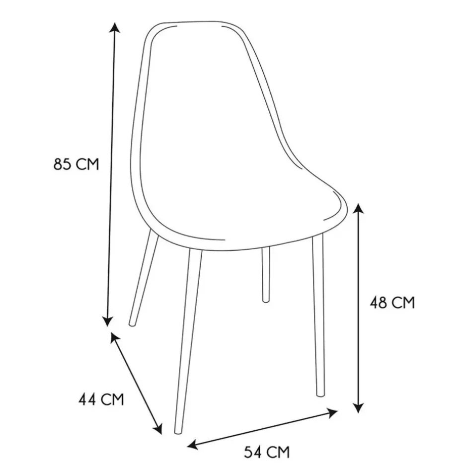 Fabrique de Styles Chaises*Chaise salle à manger en velours cotelé clair - Julia