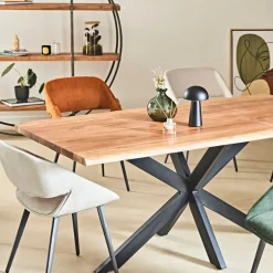 Fabrique de Styles Chaises*Chaise salle à manger velours côtelé écru - Alma