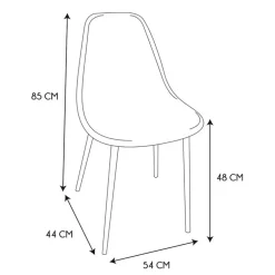 Fabrique de Styles Chaises*Chaise salle a manger en velours cotelé canard - Julia