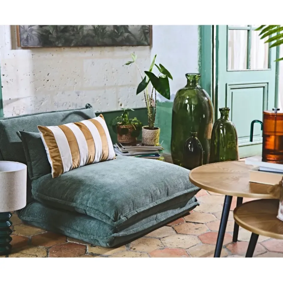 Fabrique de Styles Fauteuils*Chauffeuse en tissu côtelé - Tessia