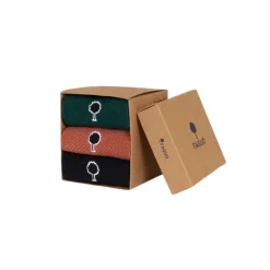 Fabrique de Styles Accessoires Mode*Chaussettes vegan x3 bleu marine, vert foncé et rose brique 43/46