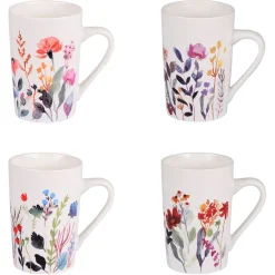 Fabrique de Styles Tasses Et Mugs*Coffret de 4 mugs en porcelaine 35cl - Flor