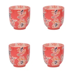 Fabrique de Styles Tasses Et Mugs*Coffret de 4 tasses en grès rouge 15cl - Ava