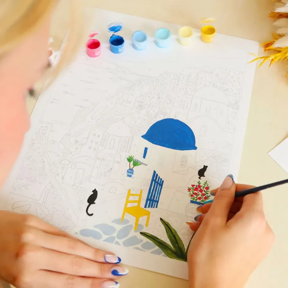 Fabrique de Styles Loisirs Créatifs*Coffret peinture au numéro Santorini