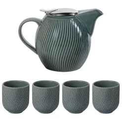 Fabrique de Styles Théières Et Cafetières*Coffret Théière 90cl + 4 gobelet gris - Mao