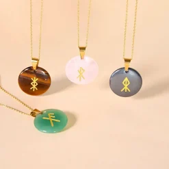 Fabrique de Styles Bijoux Fantaisie*Collier talisman runique protection