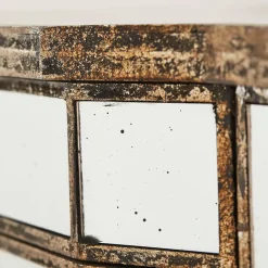 Fabrique de Styles Commodes*Commode en bois miroir patine 4 tiroirs H88cm