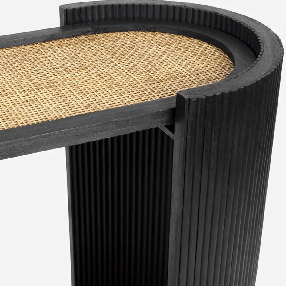 Fabrique de Styles Consoles*Console 2 niveaux en rotin et bambou - Saori