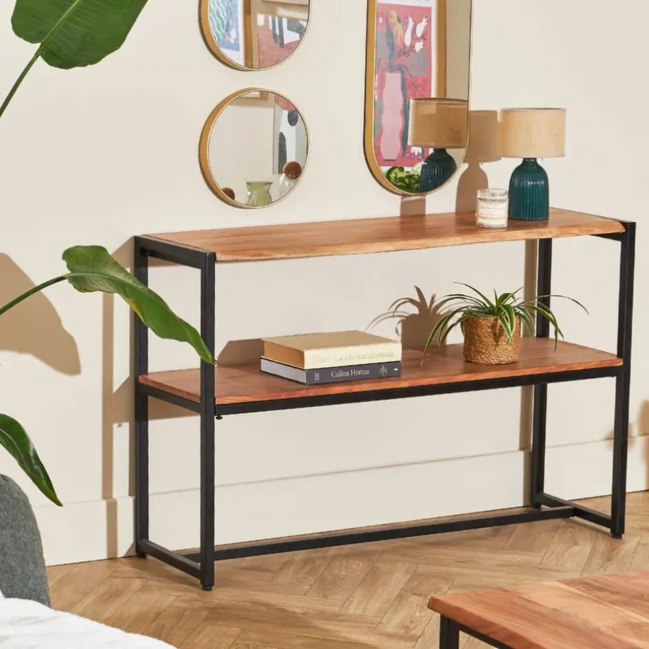 Fabrique de Styles Consoles*Console en acacia et pieds en fer noir - Brooklyn