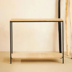 Fabrique de Styles Consoles*Console en manguier et fer noir 100x35xh80cm - Maderia