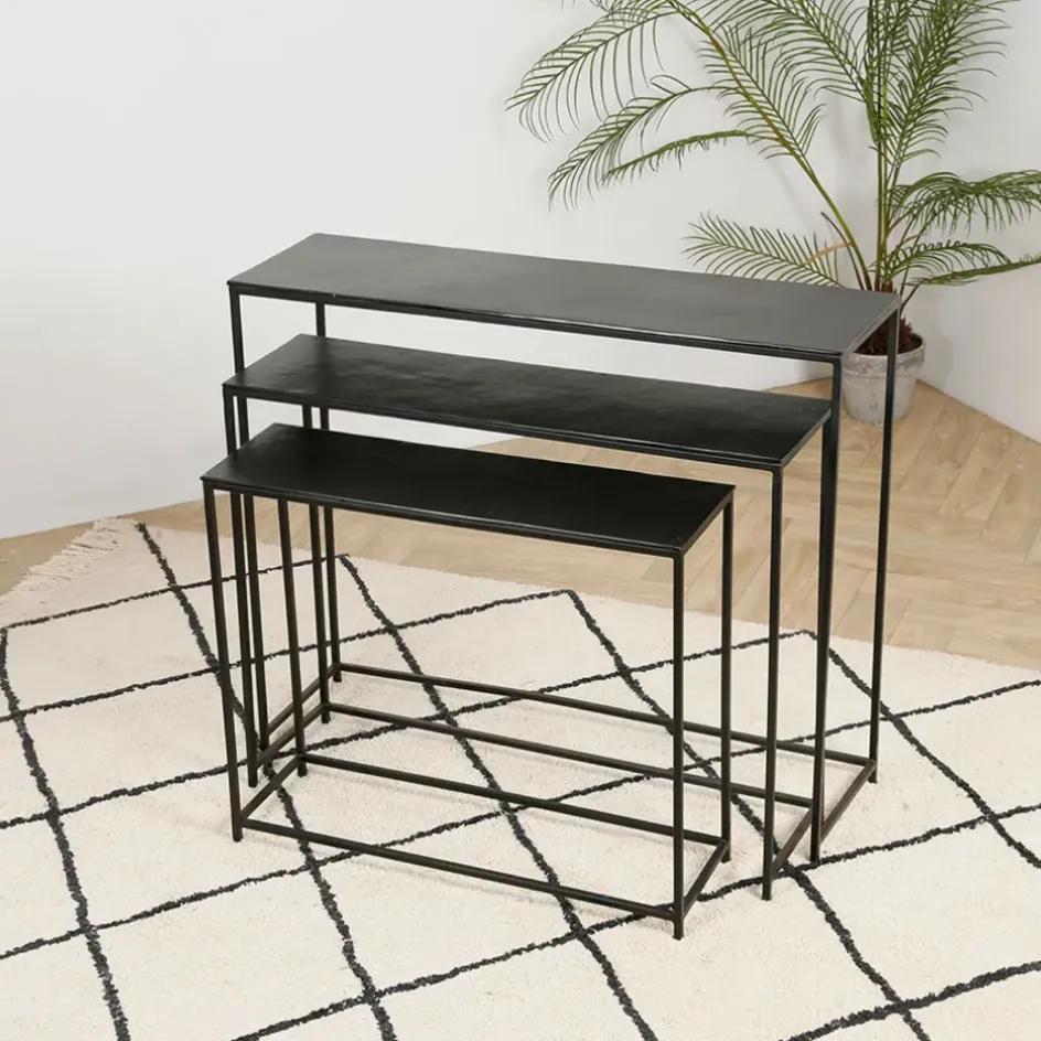 Fabrique de Styles Consoles*Console gigogne (x3) en fer - Felia