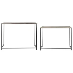 Fabrique de Styles Consoles*Console gigogne (x2) en fer doré - Felia