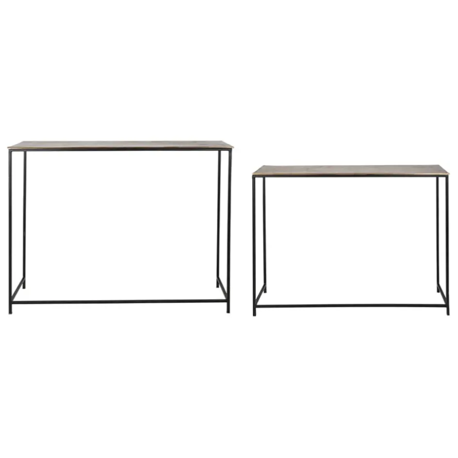 Fabrique de Styles Consoles*Console gigogne (x2) en fer doré - Felia