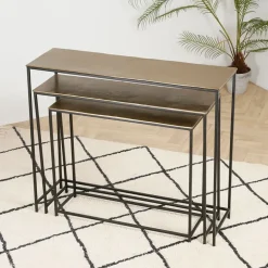 Fabrique de Styles Consoles*Console gigogne (x3) en fer - Felia